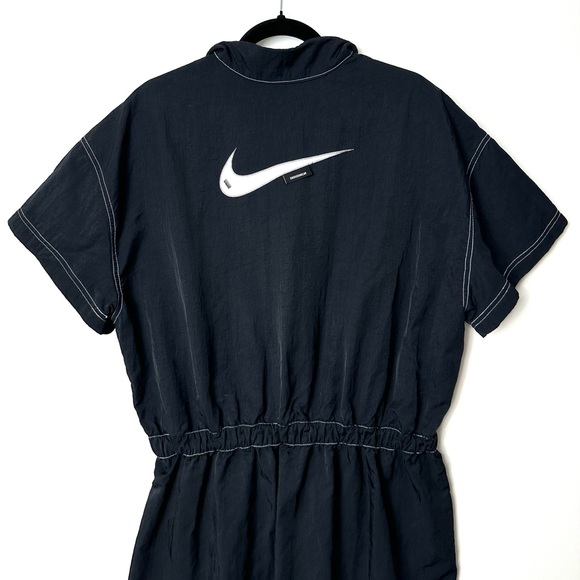 Nike Swish Tennis Prep Short Sleeve 1/4 Zip Elastic Waist Windbreaker Mini Dress - Picture 16 of 16